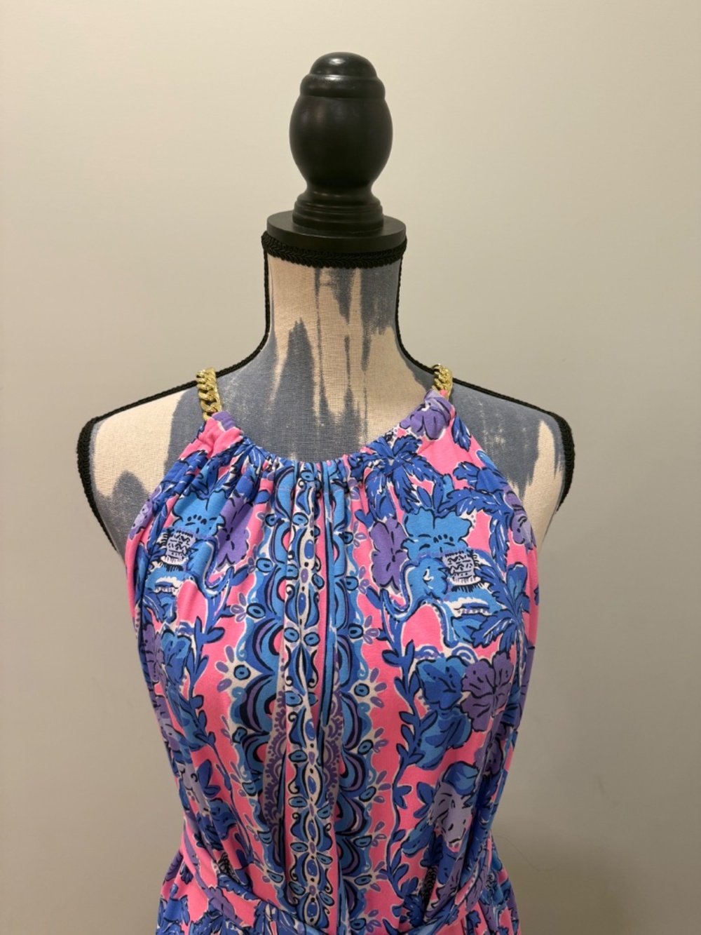 Lilly Pulitzer Bingham Maxi Dress Palm Paradise Size XL - Picture 4 of 11
